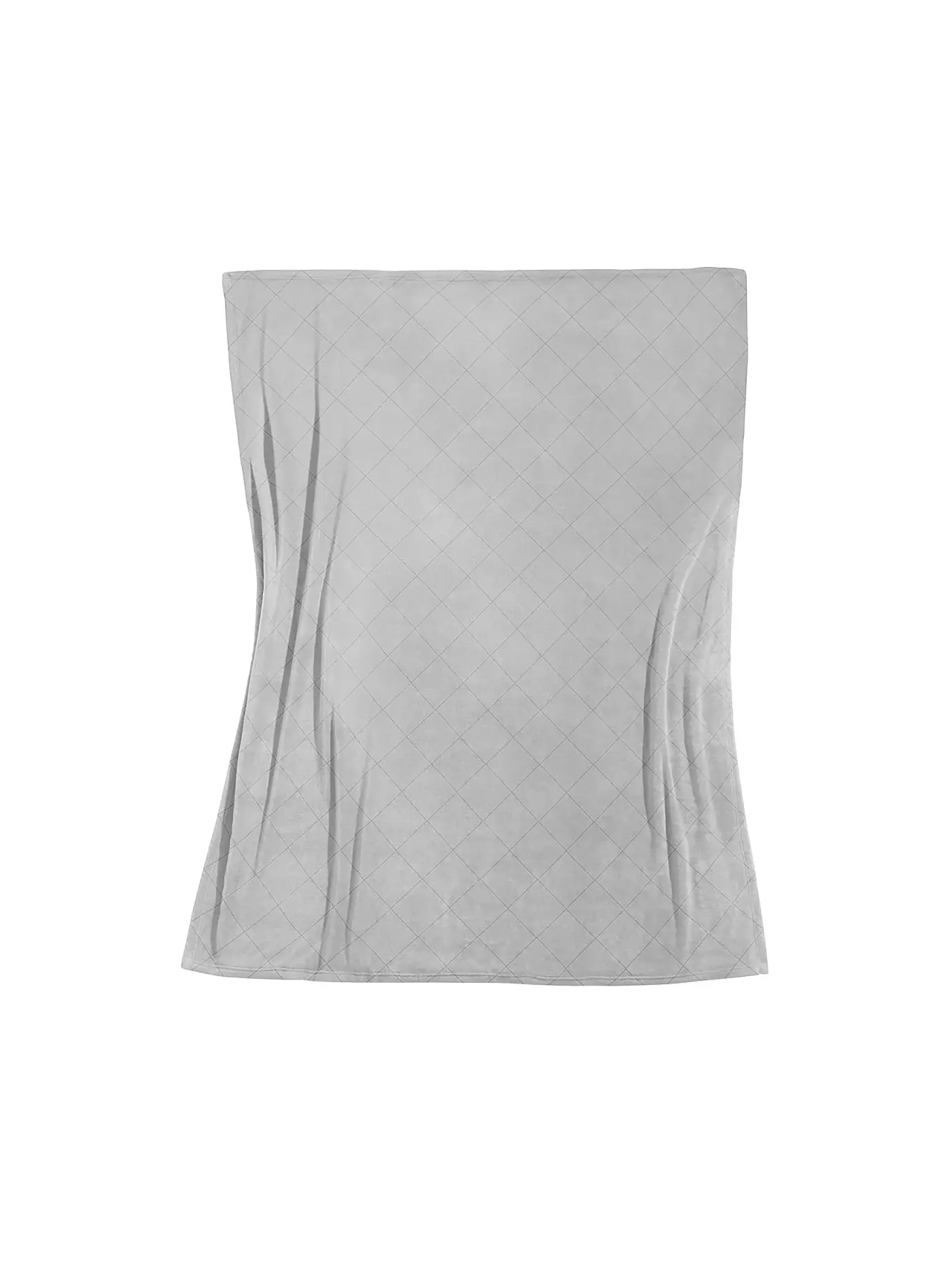 FLEURESSE | Flanell Tagesdecke - Plaid 135x190cm Lech Silber | 